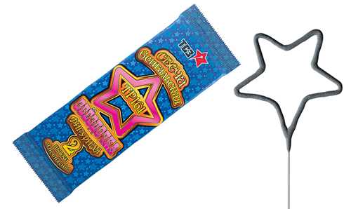  Бенгальские свечи фигурные 2 шт "Звездочка"  в Тосно